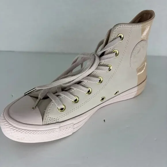 Converse Chuck Taylor All Star High Top Barely Rose Patent Leather Sneaker - Picture 4 of 10